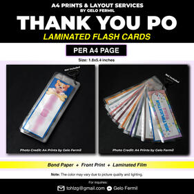 Laminated Flash Cards