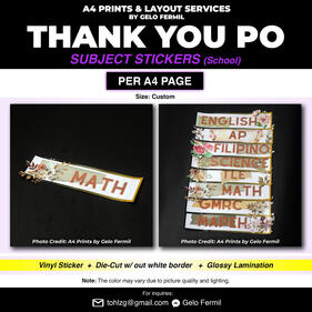 Subject Stickers